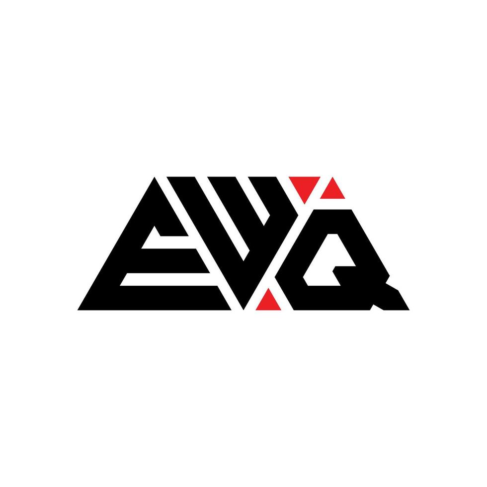 création de logo de lettre triangle ewq avec forme de triangle. monogramme de conception de logo triangle ewq. modèle de logo vectoriel triangle ewq avec couleur rouge. logo triangulaire ewq logo simple, élégant et luxueux. ewq