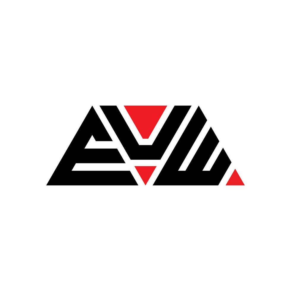 création de logo de lettre triangle euw avec forme de triangle. monogramme de conception de logo triangle euw. modèle de logo vectoriel triangle euw avec couleur rouge. euw logo triangulaire logo simple, élégant et luxueux. euh