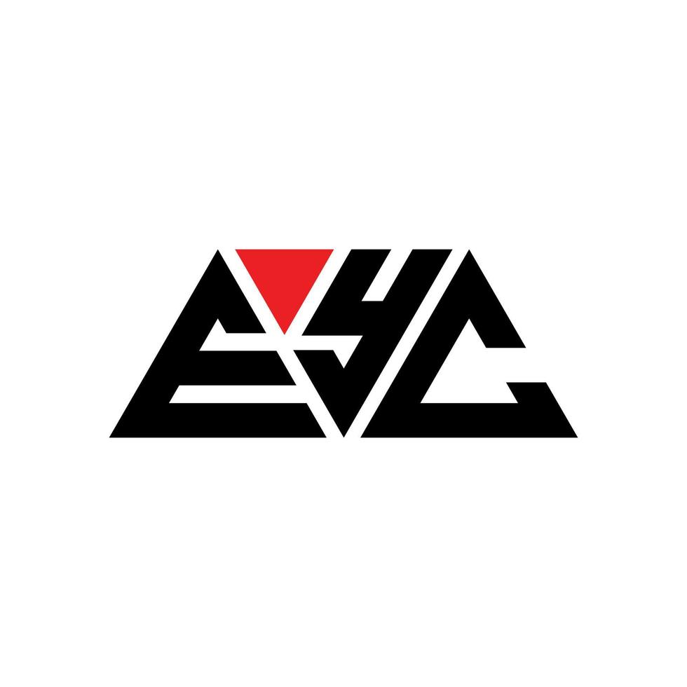 création de logo de lettre triangle eyc avec forme de triangle. monogramme de conception de logo triangle eyc. modèle de logo vectoriel triangle eyc avec couleur rouge. logo triangulaire eyc logo simple, élégant et luxueux. cec