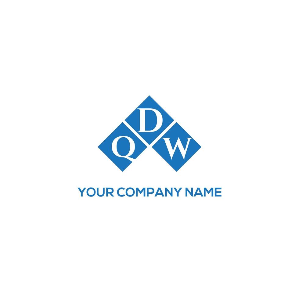 création de logo de lettre qdw sur fond blanc. concept de logo de lettre initiales créatives qdw. conception de lettre qdw. vecteur