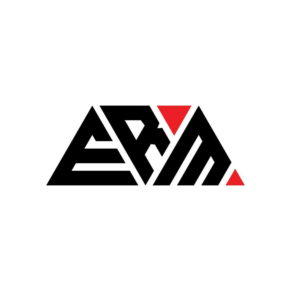 conception de logo de lettre de triangle d'erm avec la forme de triangle. monogramme de conception de logo triangle erm. modèle de logo vectoriel triangle erm avec couleur rouge. logo triangulaire erm logo simple, élégant et luxueux. euh