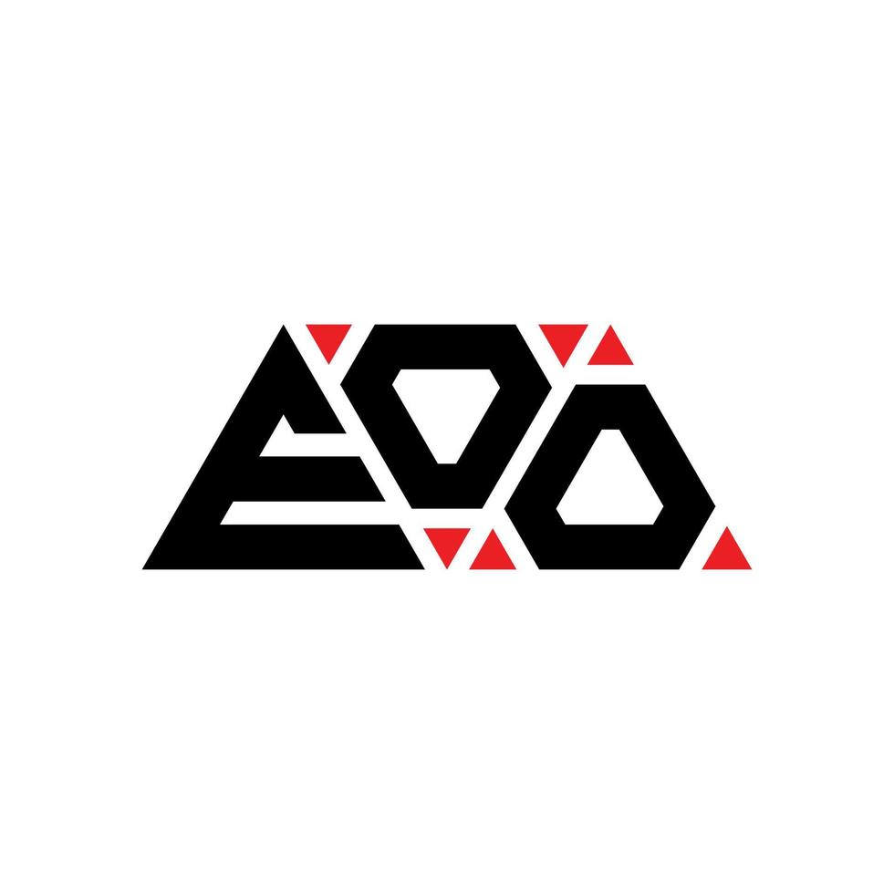 création de logo de lettre triangle eoo avec forme de triangle. monogramme de conception de logo triangle eoo. modèle de logo vectoriel triangle eoo avec couleur rouge. logo triangulaire eoo logo simple, élégant et luxueux. ooo