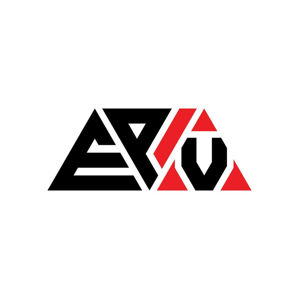 création de logo de lettre triangle epv avec forme de triangle. monogramme de conception de logo triangle epv. modèle de logo vectoriel triangle epv avec couleur rouge. logo triangulaire epv logo simple, élégant et luxueux. epv