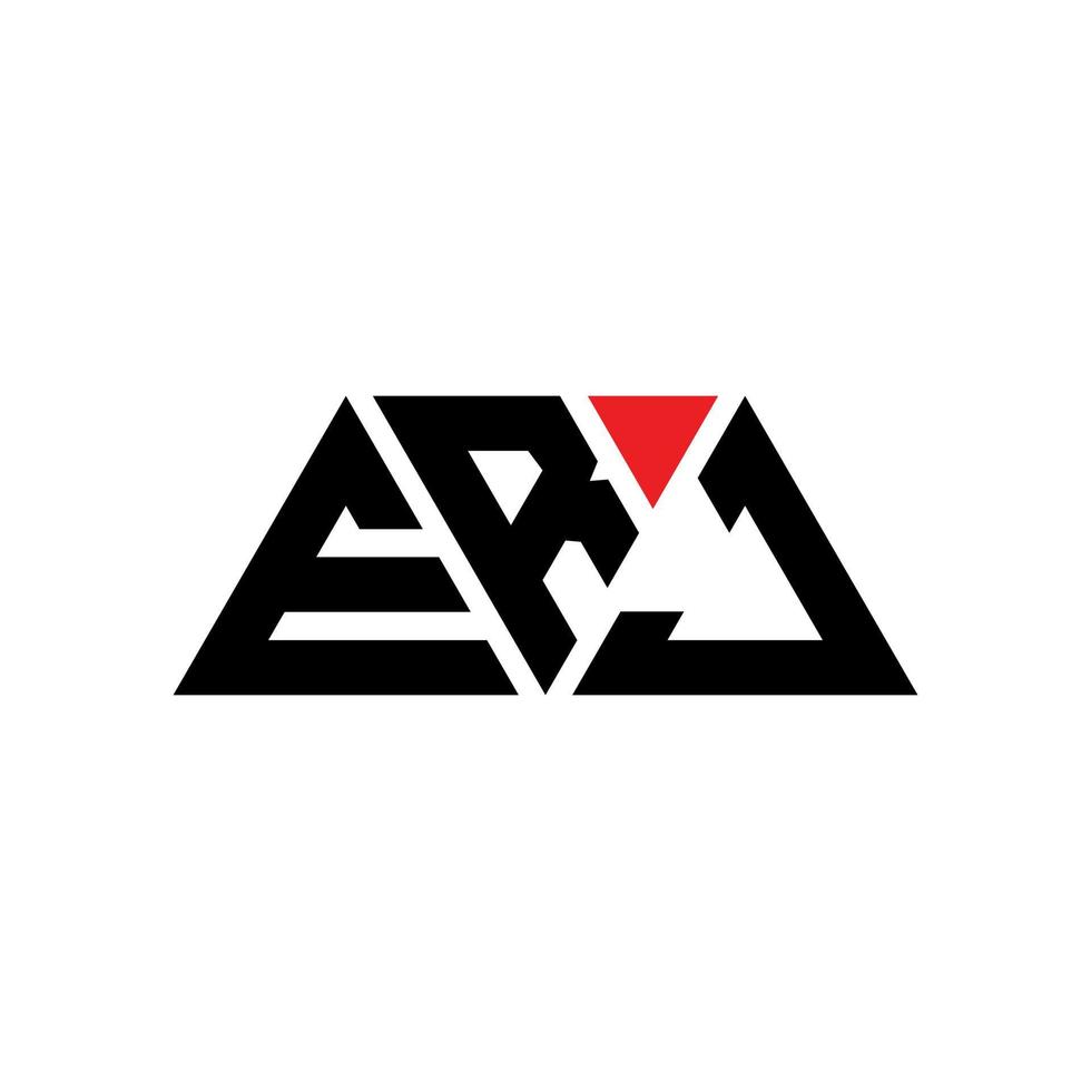 création de logo de lettre triangle erj avec forme de triangle. monogramme de conception de logo triangle erj. modèle de logo vectoriel triangle erj avec couleur rouge. logo triangulaire erj logo simple, élégant et luxueux. euh