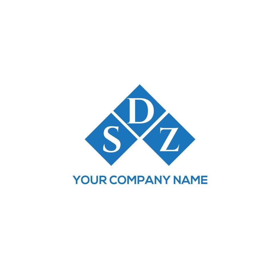 création de logo de lettre sdz sur fond blanc. concept de logo de lettre initiales créatives sdz. conception de lettre sdz. vecteur