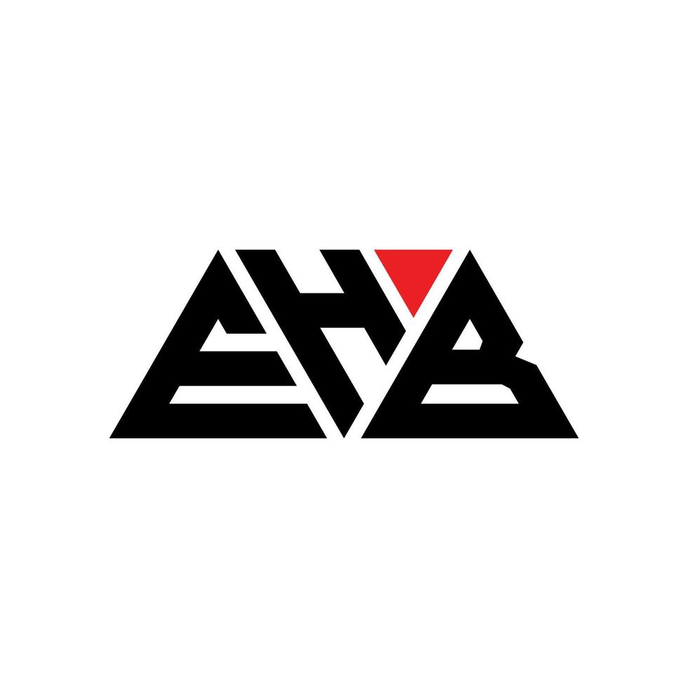 création de logo de lettre triangle ehb avec forme de triangle. monogramme de conception de logo triangle ehb. modèle de logo vectoriel triangle ehb avec couleur rouge. logo triangulaire ehb logo simple, élégant et luxueux. ehb