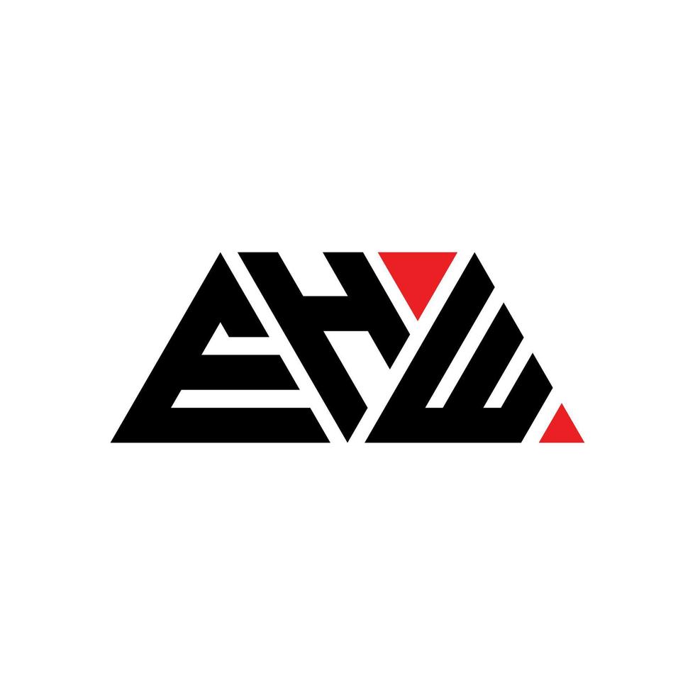 création de logo de lettre triangle ehw avec forme de triangle. monogramme de conception de logo triangle ehw. modèle de logo vectoriel triangle ehw avec couleur rouge. logo triangulaire ehw logo simple, élégant et luxueux. euh