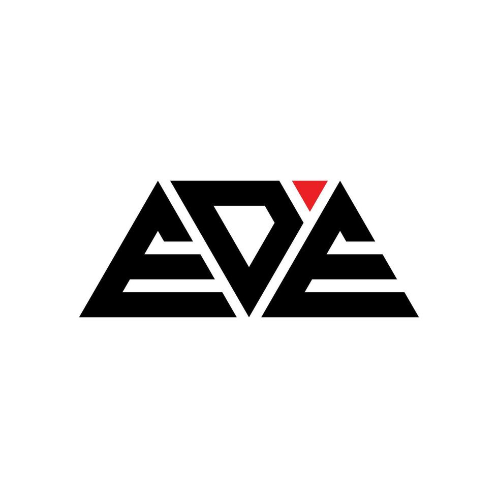 création de logo de lettre triangle ede avec forme de triangle. monogramme de conception de logo triangle ede. modèle de logo vectoriel triangle ede avec couleur rouge. logo triangulaire ede logo simple, élégant et luxueux. ede