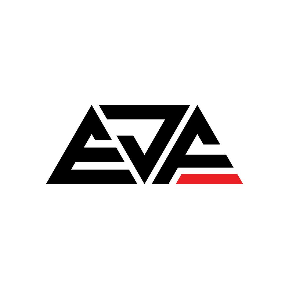 création de logo de lettre triangle ejf avec forme de triangle. monogramme de conception de logo triangle ejf. modèle de logo vectoriel triangle ejf avec couleur rouge. logo triangulaire ejf logo simple, élégant et luxueux. ejf