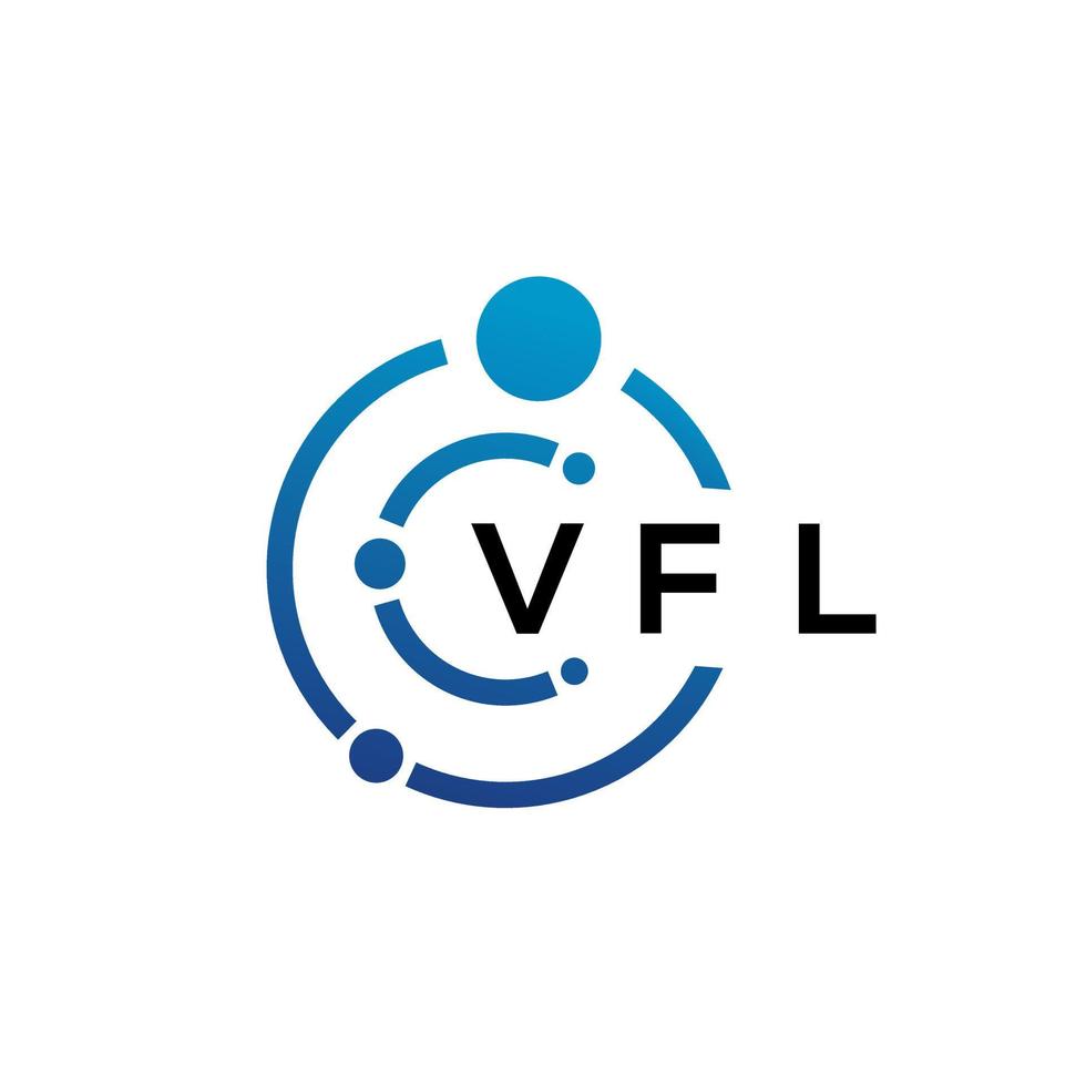 création de logo de technologie de lettre vfl sur fond blanc. vfl initiales créatives lettre il concept de logo. conception de lettre vfl. vecteur