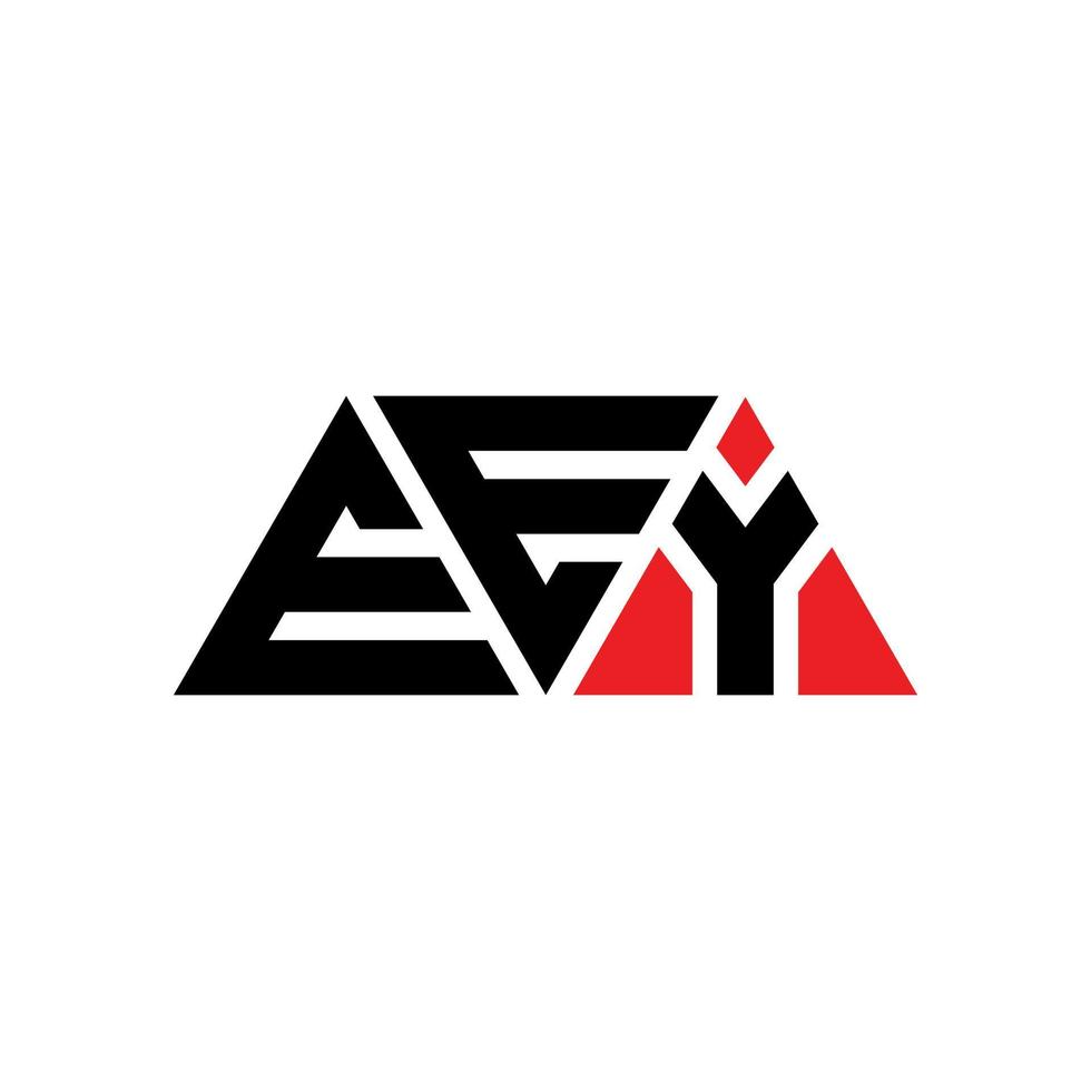 création de logo de lettre triangle eey avec forme de triangle. monogramme de conception de logo triangle eey. modèle de logo vectoriel triangle eey avec couleur rouge. eey logo triangulaire logo simple, élégant et luxueux. euh