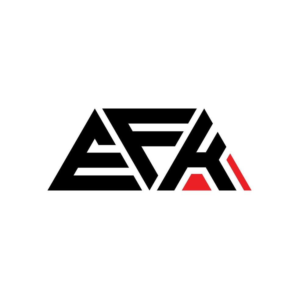 création de logo de lettre triangle efk avec forme de triangle. monogramme de conception de logo triangle efk. modèle de logo vectoriel triangle efk avec couleur rouge. logo triangulaire efk logo simple, élégant et luxueux. efk