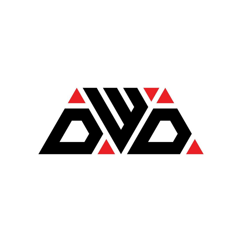 création de logo de lettre triangle dwd avec forme de triangle. monogramme de conception de logo triangle dwd. modèle de logo vectoriel triangle dwd avec couleur rouge. logo triangulaire dwd logo simple, élégant et luxueux. dwd