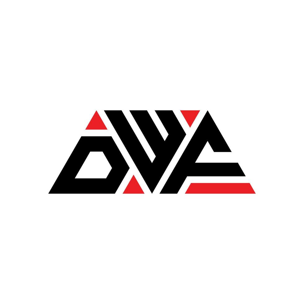 création de logo de lettre triangle dwf avec forme de triangle. monogramme de conception de logo triangle dwf. modèle de logo vectoriel triangle dwf avec couleur rouge. logo triangulaire dwf logo simple, élégant et luxueux. dwf