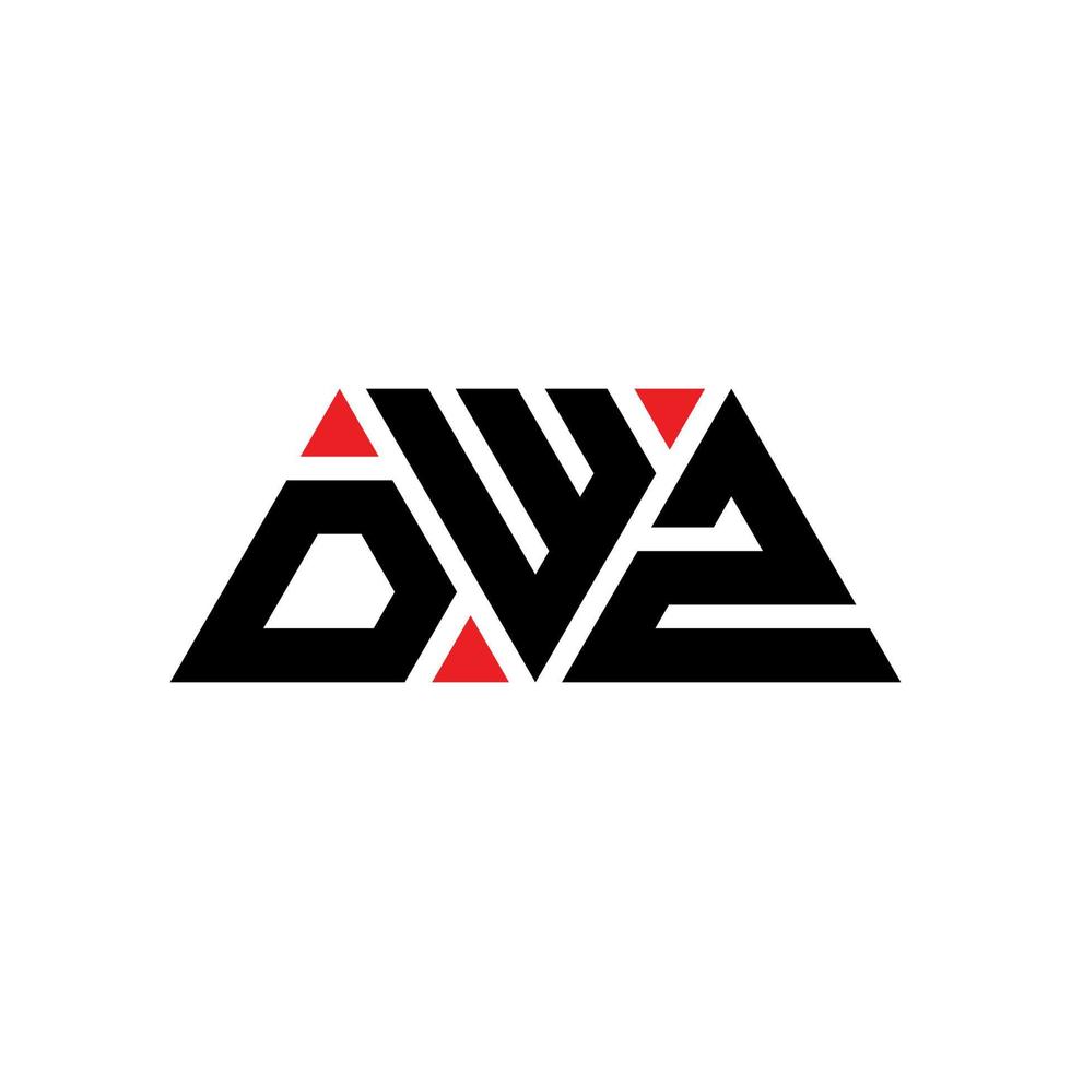 création de logo de lettre triangle dwz avec forme de triangle. monogramme de conception de logo triangle dwz. modèle de logo vectoriel triangle dwz avec couleur rouge. logo triangulaire dwz logo simple, élégant et luxueux. dwz