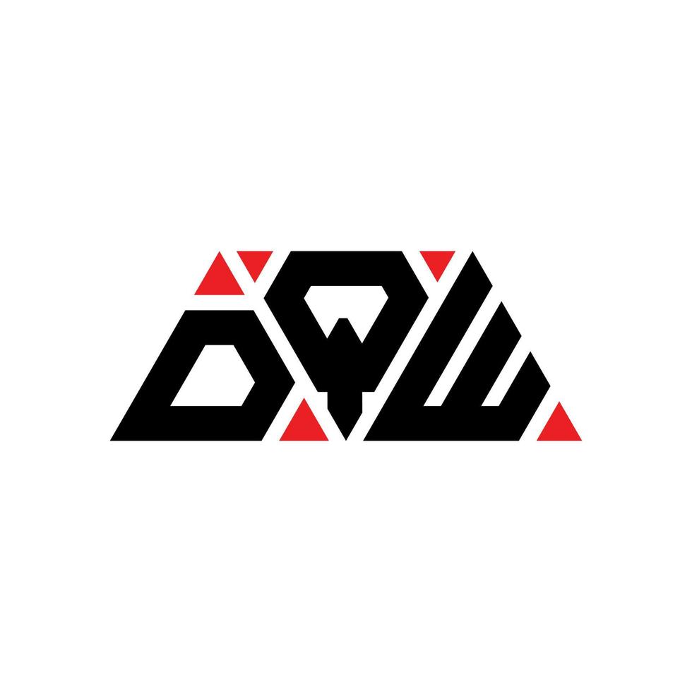 création de logo de lettre triangle dqw avec forme de triangle. monogramme de conception de logo triangle dqw. modèle de logo vectoriel triangle dqw avec couleur rouge. logo triangulaire dqw logo simple, élégant et luxueux. dqw