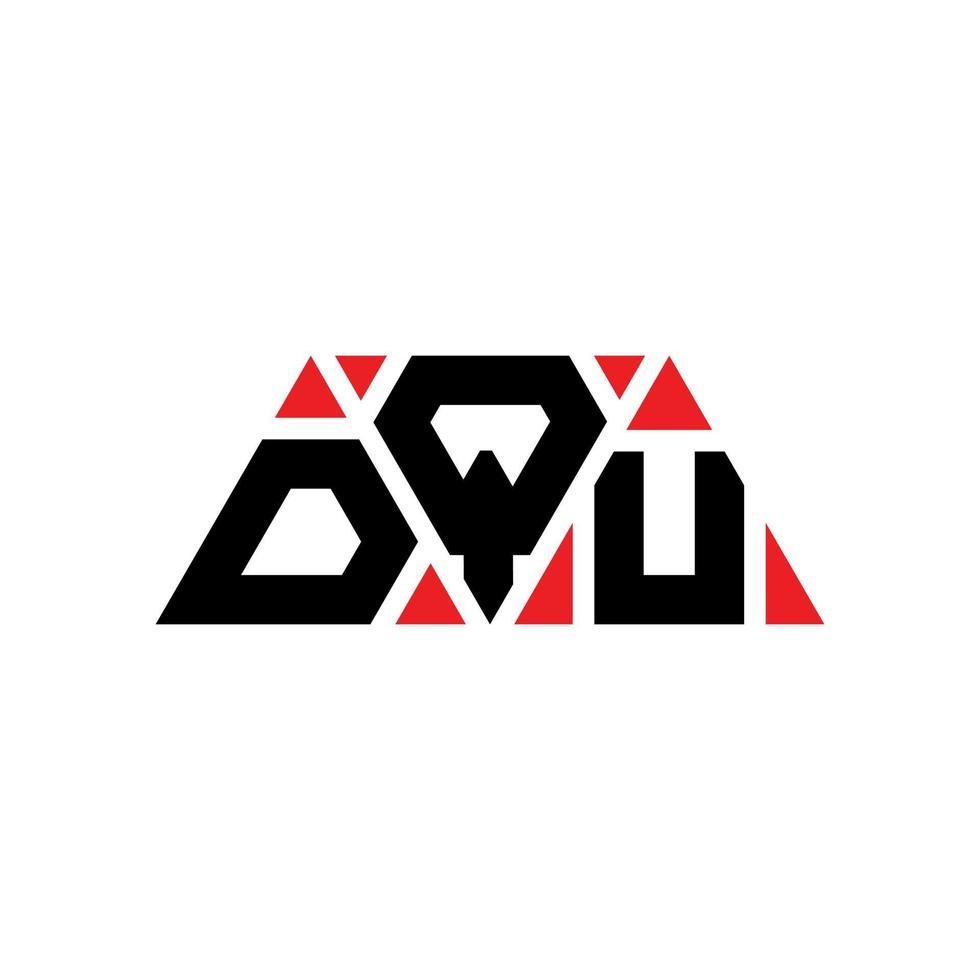 création de logo de lettre triangle dqu avec forme de triangle. monogramme de conception de logo triangle dqu. modèle de logo vectoriel triangle dqu avec couleur rouge. logo triangulaire dqu logo simple, élégant et luxueux. dqu