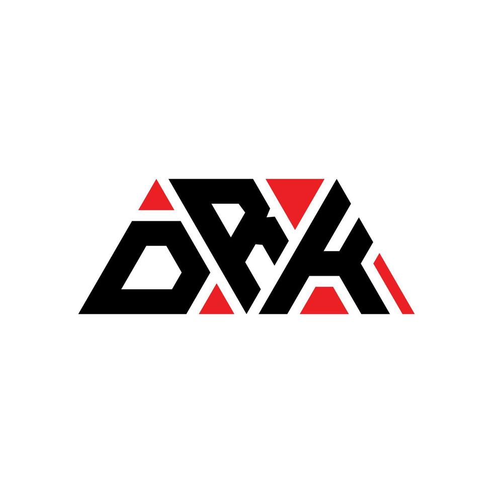 création de logo de lettre triangle drk avec forme de triangle. monogramme de conception de logo triangle drk. modèle de logo vectoriel triangle drk avec couleur rouge. logo triangulaire drk logo simple, élégant et luxueux. drk