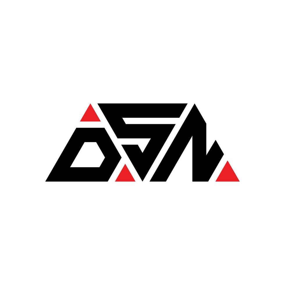 création de logo de lettre triangle dsn avec forme de triangle. monogramme de conception de logo triangle dsn. modèle de logo vectoriel triangle dsn avec couleur rouge. logo triangulaire dsn logo simple, élégant et luxueux. dn