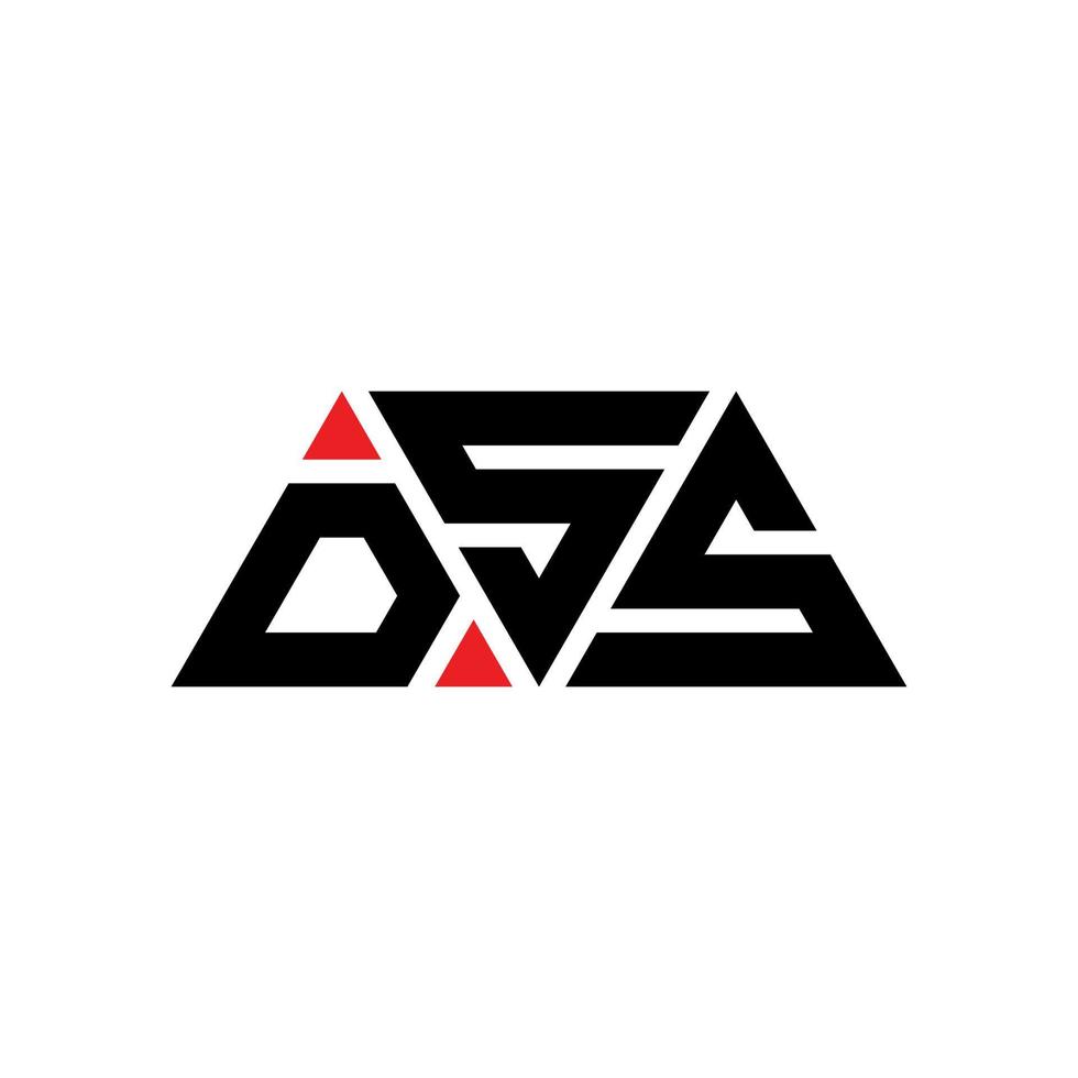 création de logo de lettre triangle dss avec forme de triangle. monogramme de conception de logo triangle dss. modèle de logo vectoriel triangle dss avec couleur rouge. logo triangulaire dss logo simple, élégant et luxueux. dss