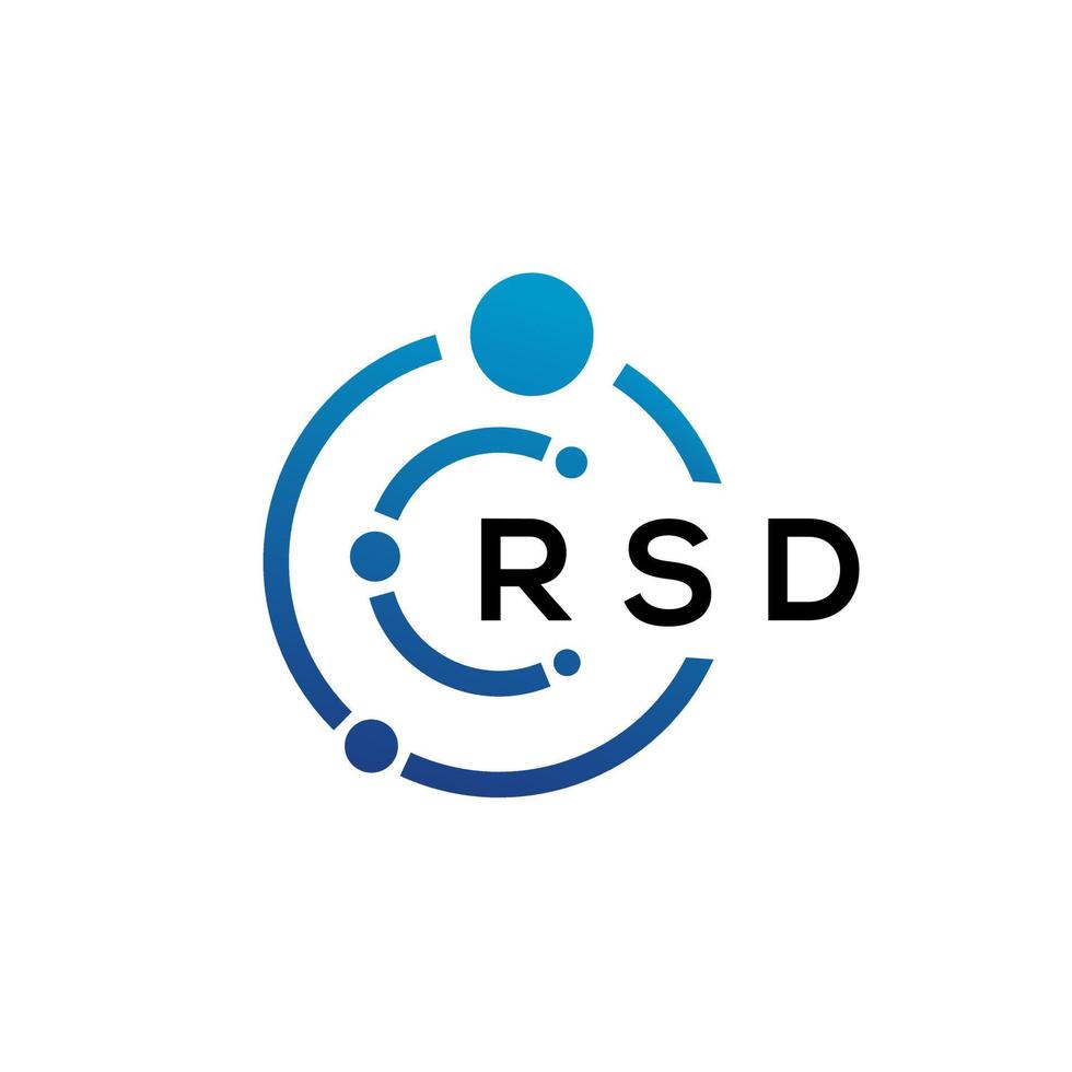 création de logo de technologie de lettre rsd sur fond blanc. rsd creative initiales lettre il logo concept. conception de lettre rsd. vecteur