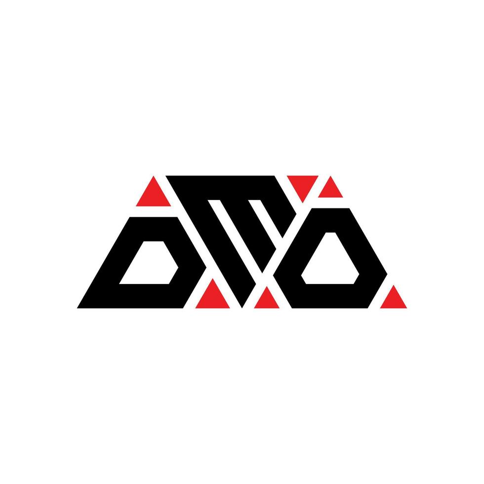 création de logo de lettre triangle dmo avec forme de triangle. monogramme de conception de logo triangle dmo. modèle de logo vectoriel triangle dmo avec couleur rouge. logo triangulaire dmo logo simple, élégant et luxueux. démo