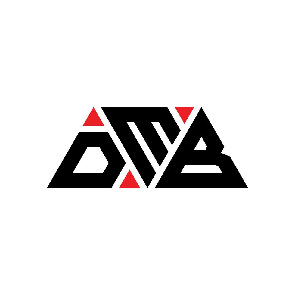 création de logo de lettre triangle dmb avec forme de triangle. monogramme de conception de logo triangle dmb. modèle de logo vectoriel triangle dmb avec couleur rouge. logo triangulaire dmb logo simple, élégant et luxueux. dmb