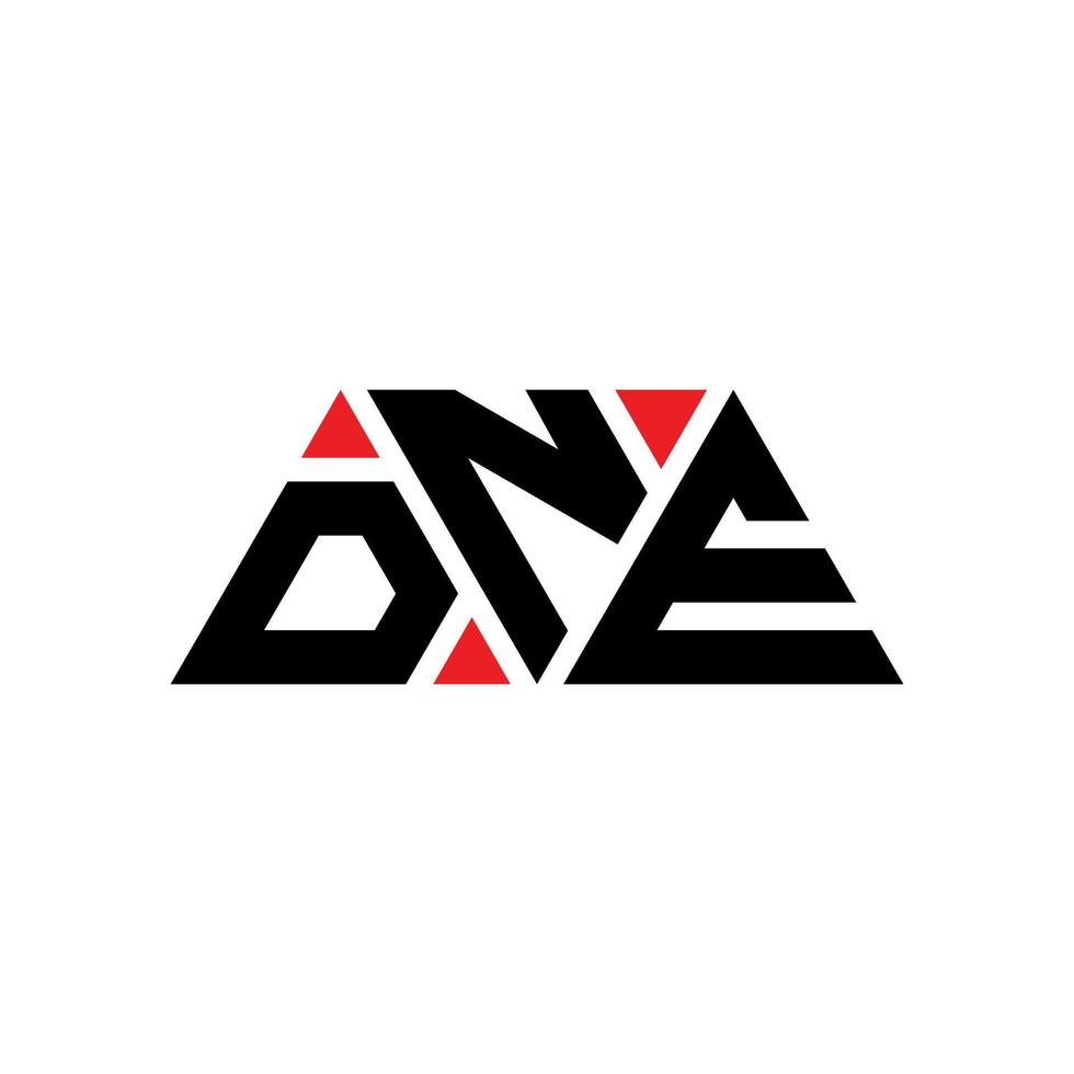 création de logo de lettre triangle dne avec forme de triangle. monogramme de conception de logo triangle dne. modèle de logo vectoriel triangle dne avec couleur rouge. dne logo triangulaire logo simple, élégant et luxueux. dne