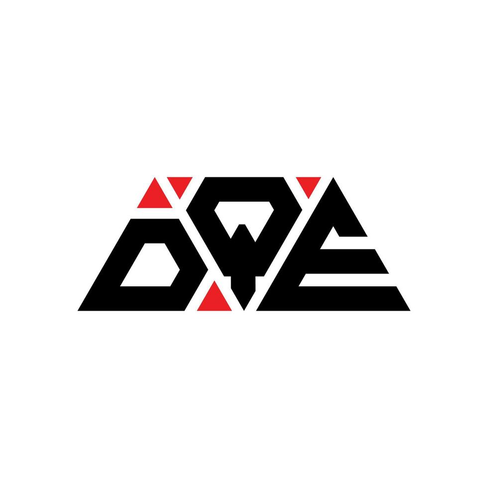 création de logo de lettre triangle dqe avec forme de triangle. monogramme de conception de logo triangle dqe. modèle de logo vectoriel triangle dqe avec couleur rouge. logo triangulaire dqe logo simple, élégant et luxueux. dqe