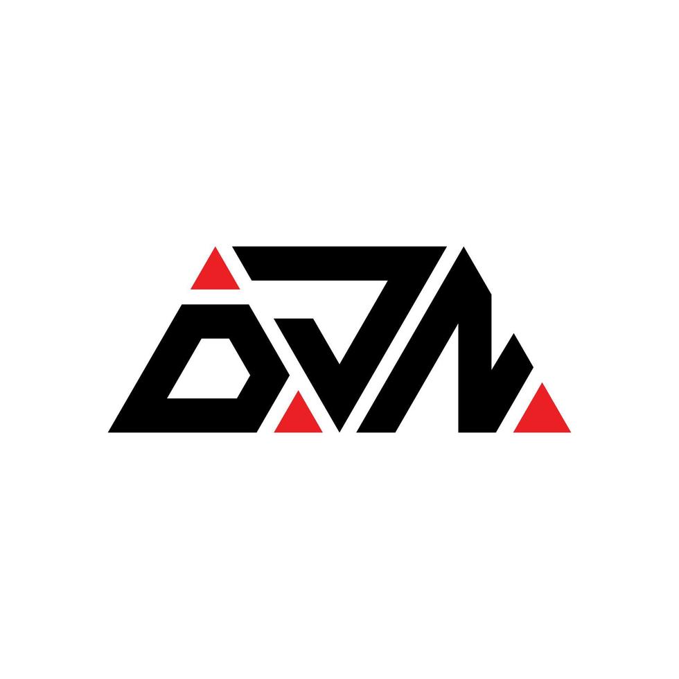 création de logo de lettre triangle djn avec forme de triangle. monogramme de conception de logo triangle djn. modèle de logo vectoriel triangle djn avec couleur rouge. logo triangulaire djn logo simple, élégant et luxueux. djn
