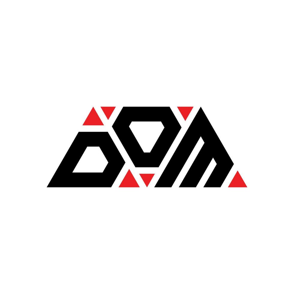 création de logo de lettre triangle dom avec forme de triangle. monogramme de conception de logo triangle dom. modèle de logo vectoriel triangle dom avec couleur rouge. logo triangulaire dom logo simple, élégant et luxueux. dom