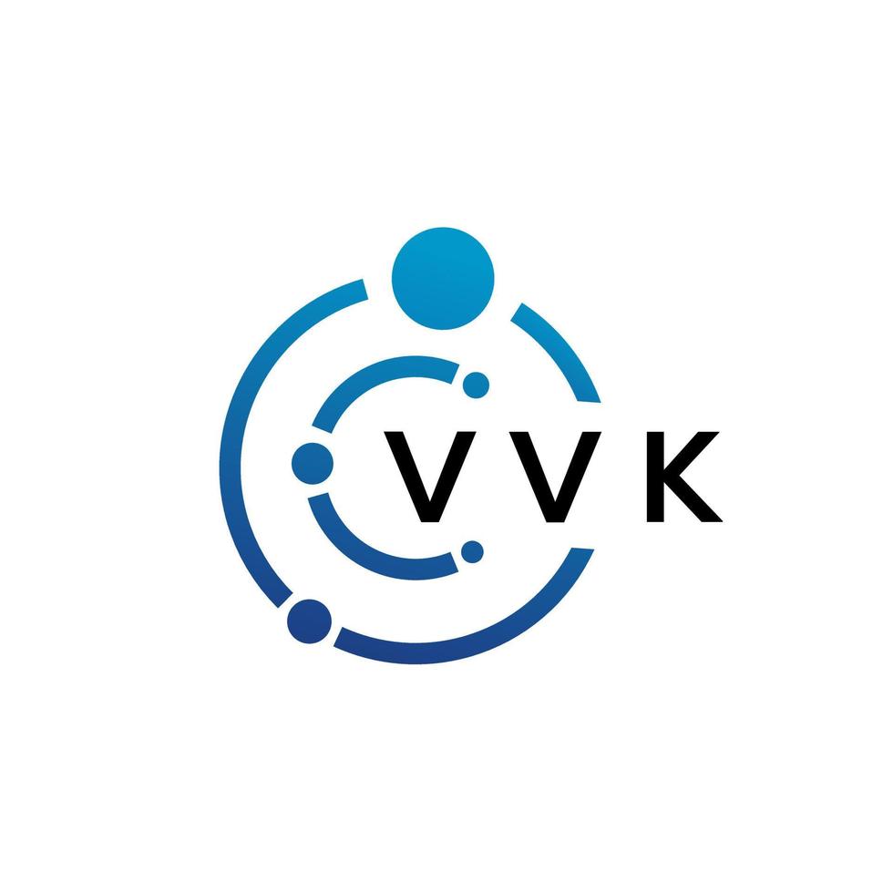 création de logo de technologie de lettre vvk sur fond blanc. vvk creative initiales lettre il logo concept. conception de lettre vvk. vecteur
