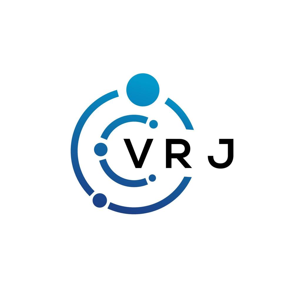 création de logo de technologie de lettre vrj sur fond blanc. vrj creative initiales lettre il logo concept. conception de lettre vrj. vecteur