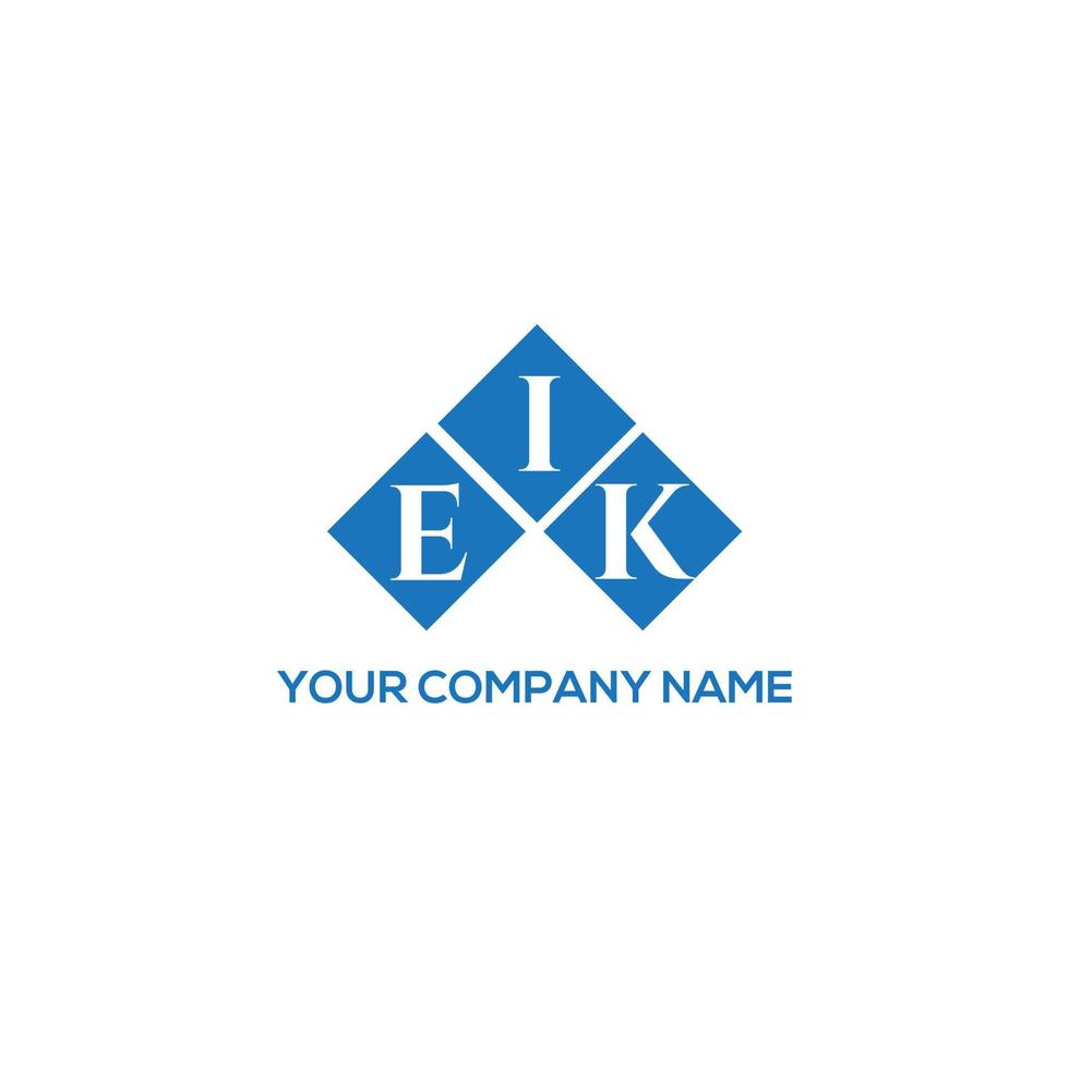 concept de logo de lettre initiales créatives eik. conception de lettre eik. création de logo de lettre eik sur fond blanc. concept de logo de lettre initiales créatives eik. conception de lettre eik. vecteur