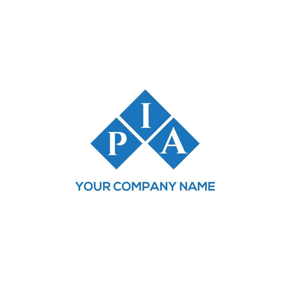 création de logo de lettre pia sur fond blanc. concept de logo de lettre initiales créatives pia. conception de lettre pia. vecteur