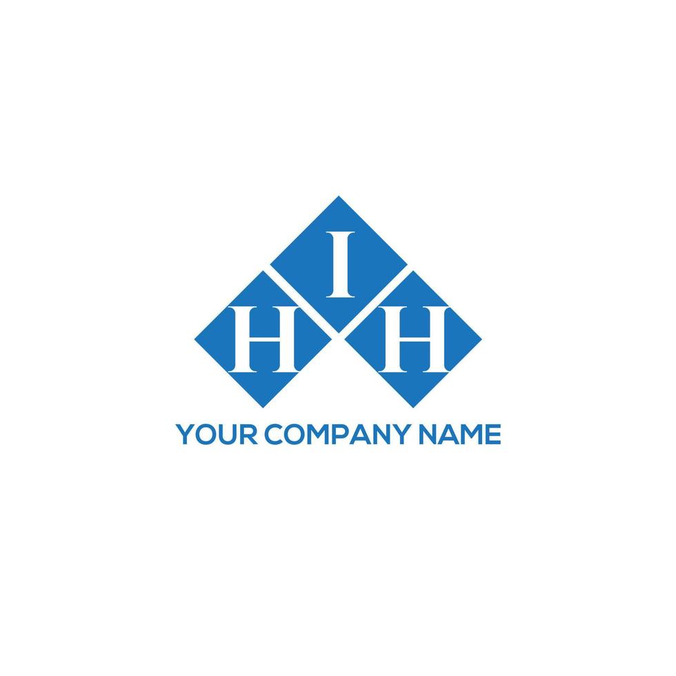 création de logo de lettre hih sur fond blanc. hih concept de logo de lettre initiales créatives. salut conception de lettre. vecteur