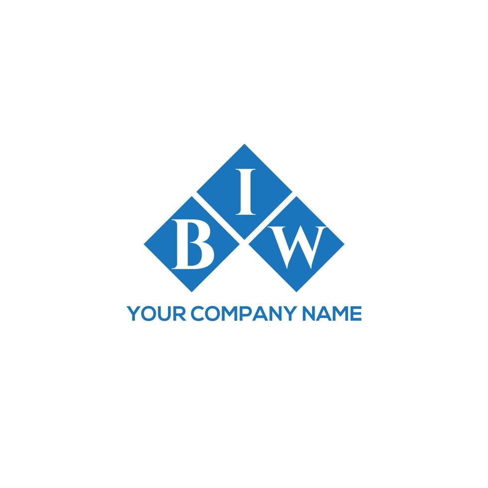 création de logo de lettre biw sur fond blanc. concept de logo de lettre initiales créatives biw. conception de lettre biw. vecteur