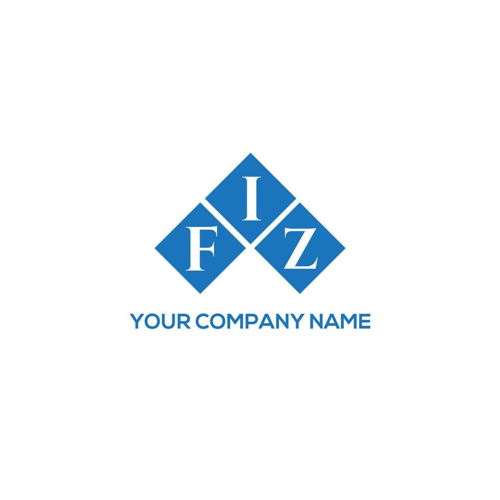 création de logo de lettre fiz sur fond blanc. concept de logo de lettre initiales créatives fiz. conception de lettre fiz. vecteur