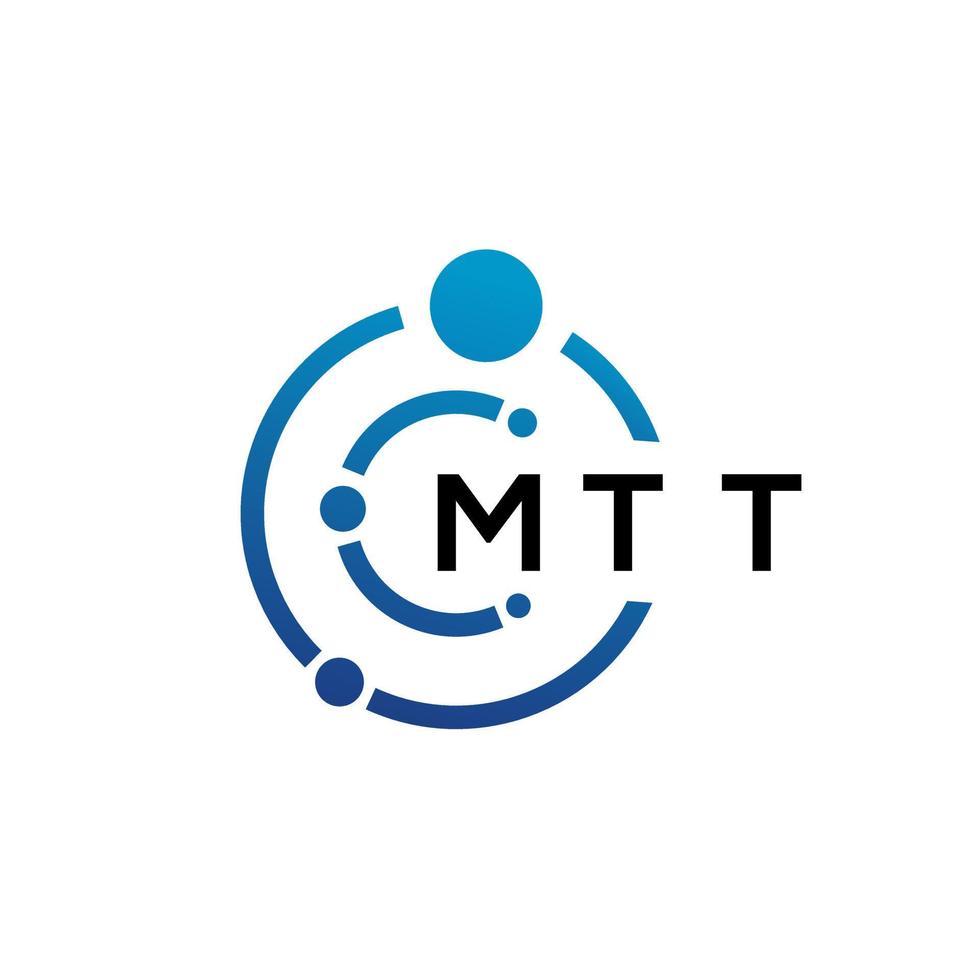 création de logo de technologie de lettre mtt sur fond blanc. mtt creative initiales lettre il concept de logo. conception de lettre mtt. vecteur