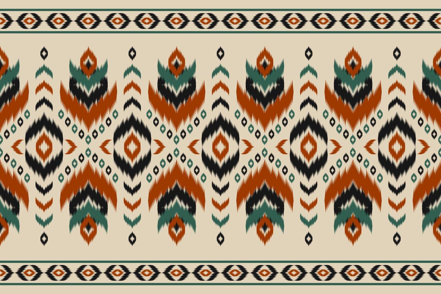 bel art de modèle d'ikat. motif ethnique harmonieux de broderie tribale, folklorique et de style mexicain. rayures géométriques. conception pour le fond, papier peint, illustration vectorielle, tissu, vêtements, tapis. vecteur