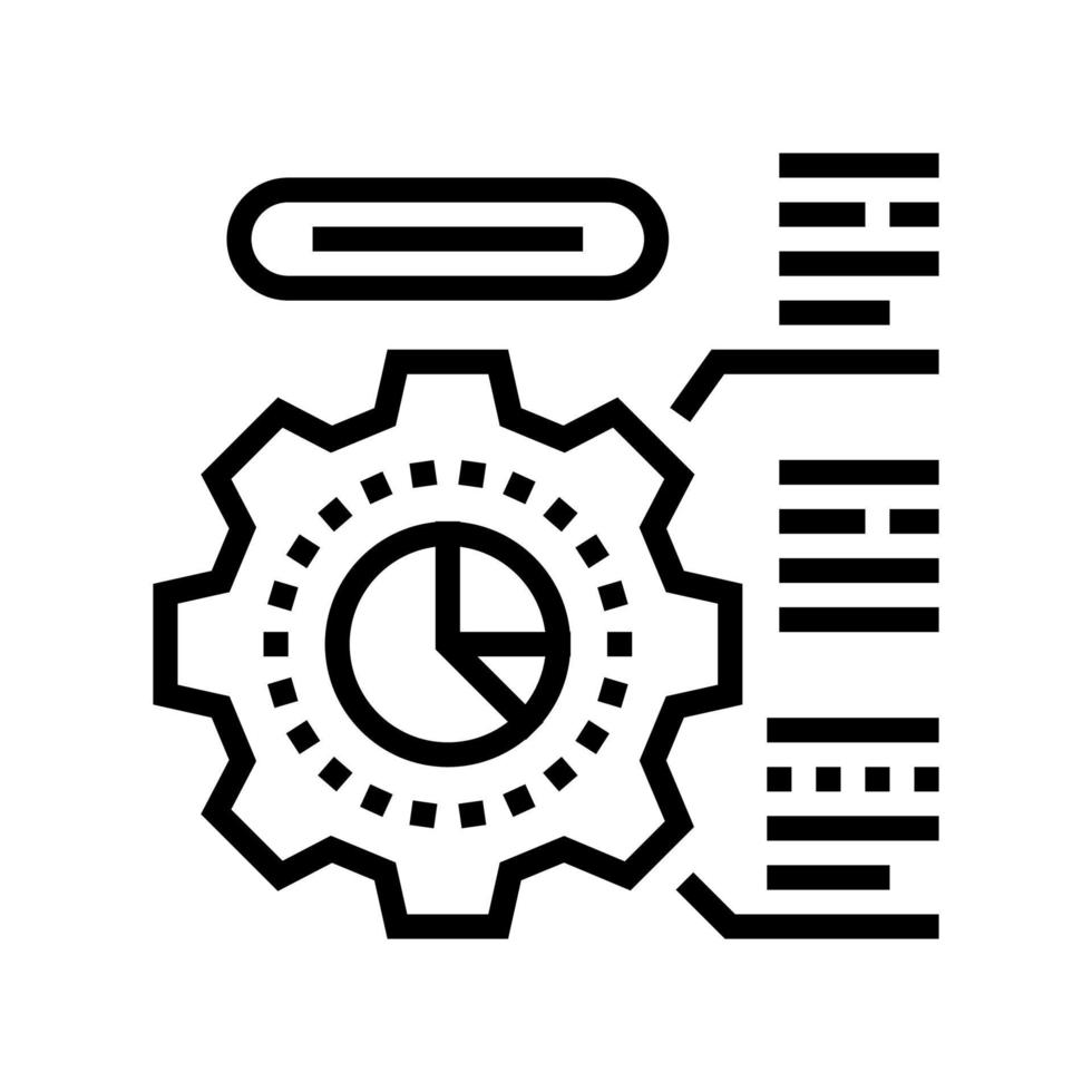 illustration vectorielle de l'icône de la ligne de processus de travail des employés vecteur