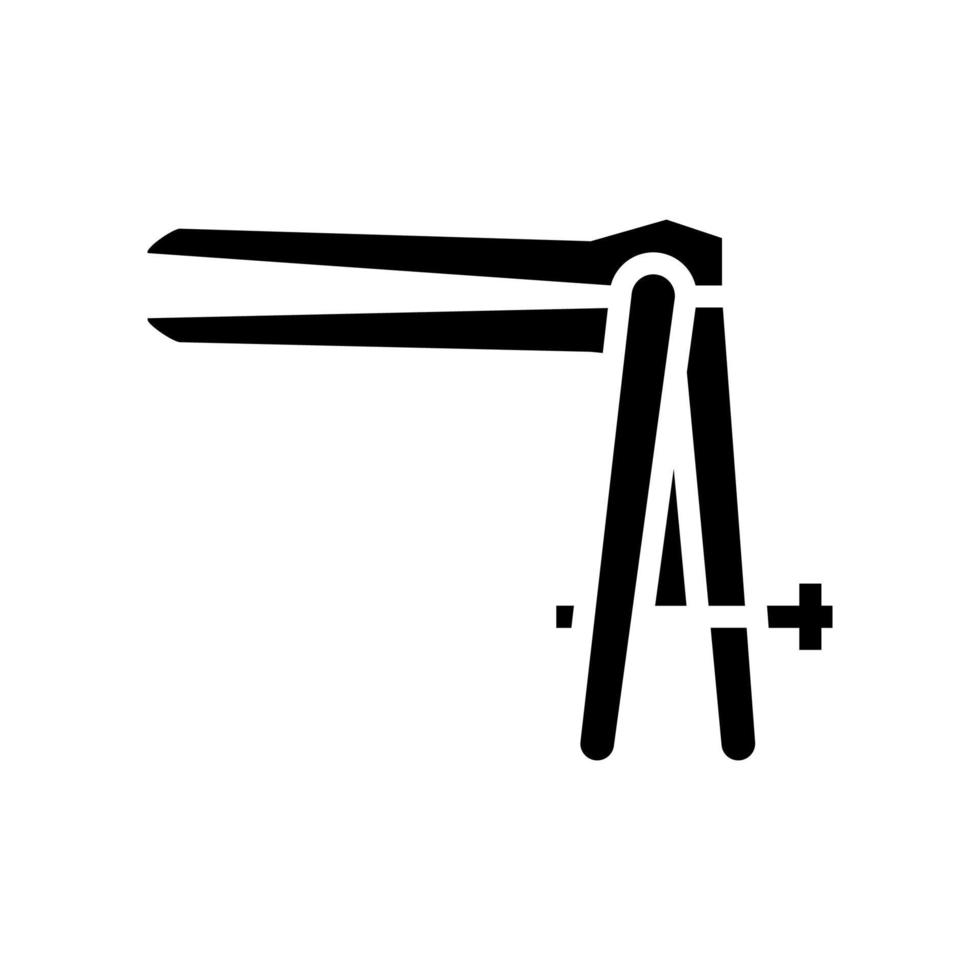 miroir gynécologique outil glyphe icône illustration vectorielle vecteur