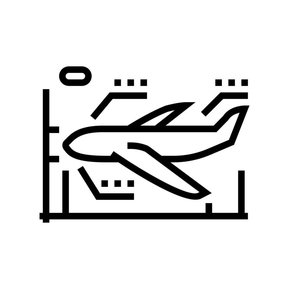 icône de ligne de modélisation d'avion signe d'illustration vectorielle vecteur