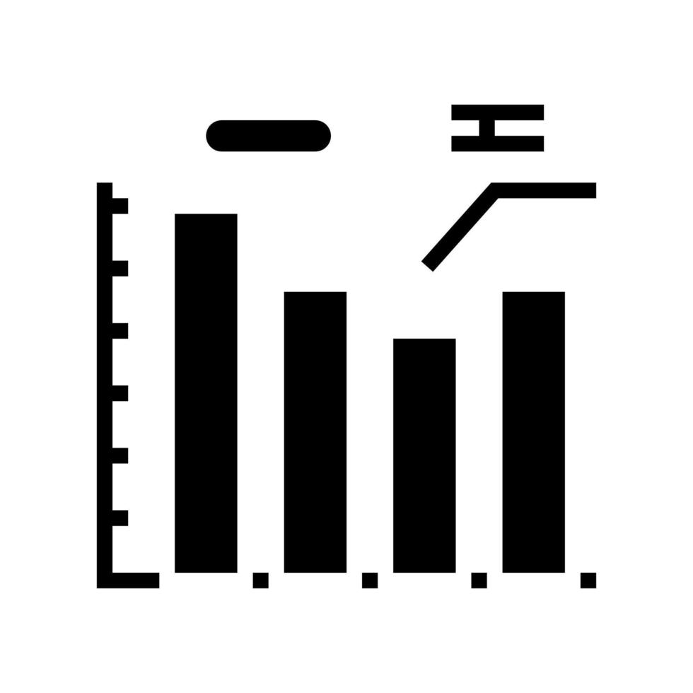 illustration vectorielle d'icône de glyphe de processus de travail infographique vecteur