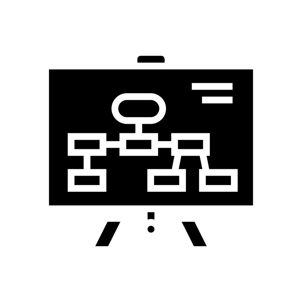 plan présentation glyphe icône vecteur illustration noire