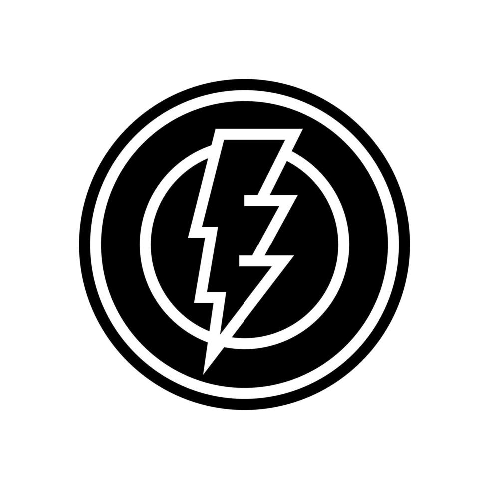 signe de service d'électricité icône glyphe illustration vectorielle vecteur