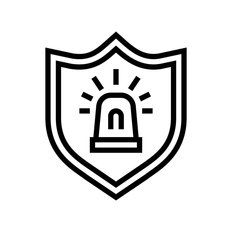 illustration vectorielle de l'icône de la ligne de signe du poste de police vecteur