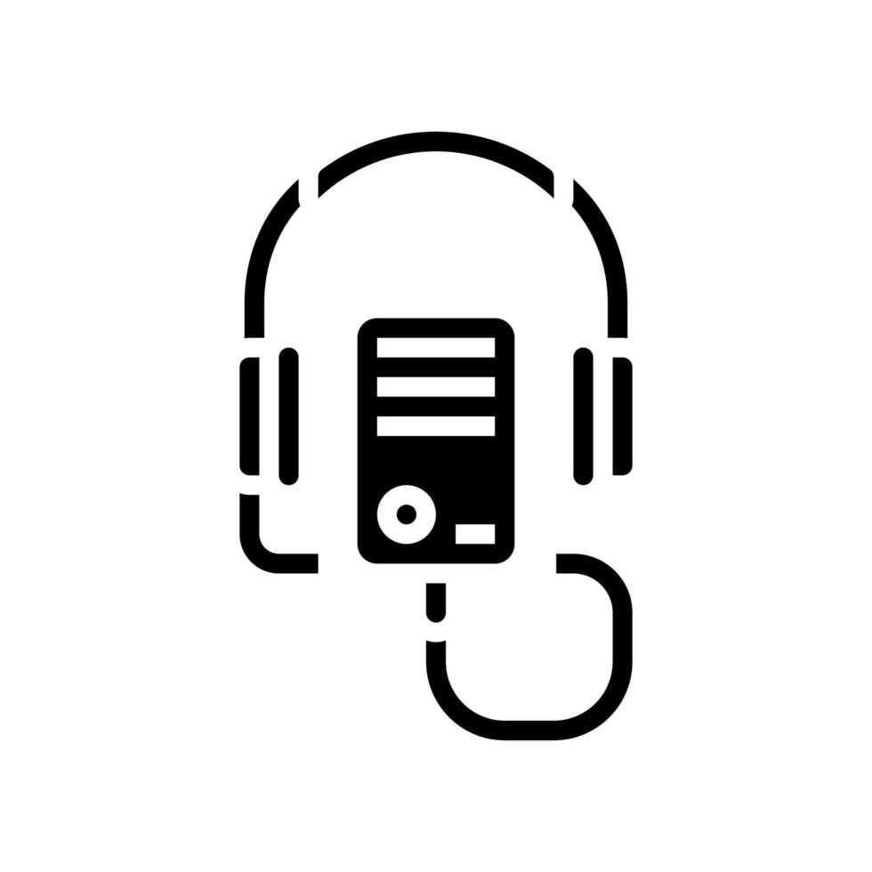 illustration vectorielle d'icône de glyphe de lecteur audio-guid vecteur