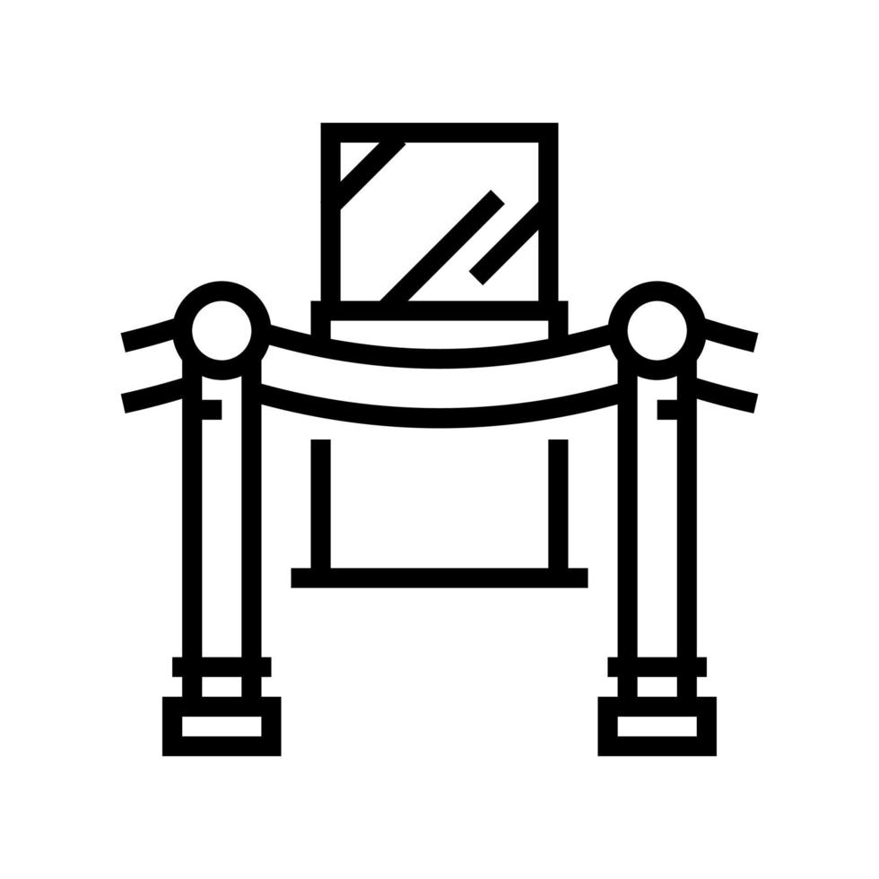 musée clôturé exponat ligne icône illustration vectorielle vecteur