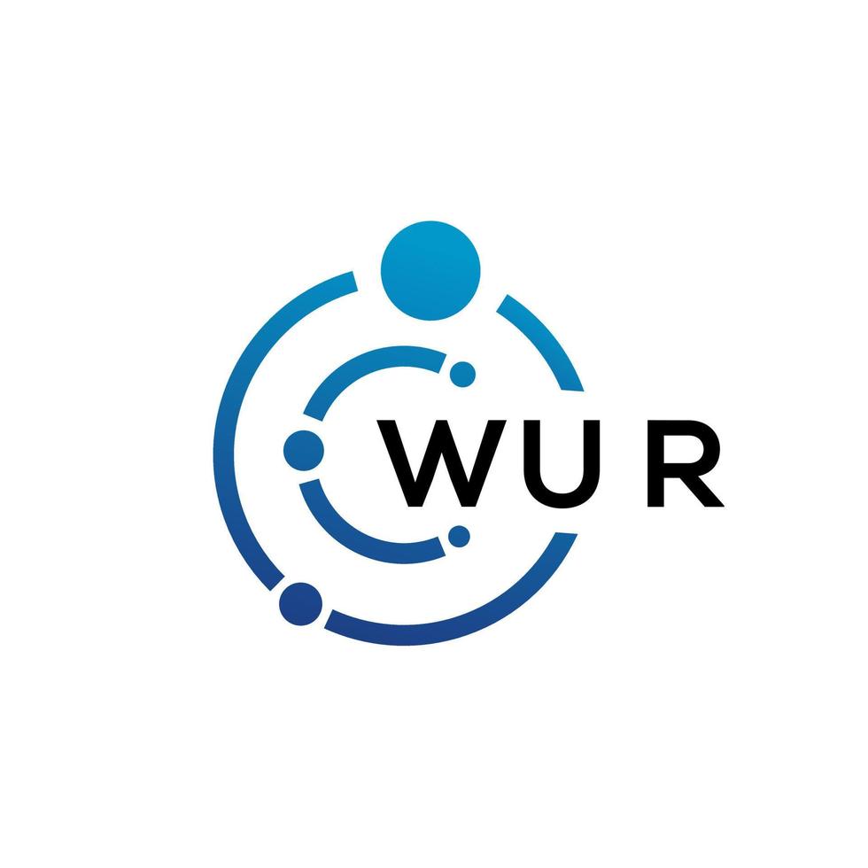 création de logo de technologie de lettre wur sur fond blanc. wur initiales créatives lettre il concept de logo. conception de lettre wur. vecteur